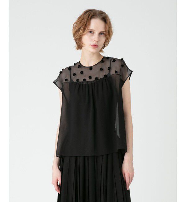 LOULOU WILLOUGHBY「【LOULOU WILLOUGHBY】スパンコールフラワーブラウス」|シャツ・ブラウス|