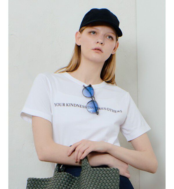 allureville「コンビフォントＴシャツ」|その他|オフホワイト