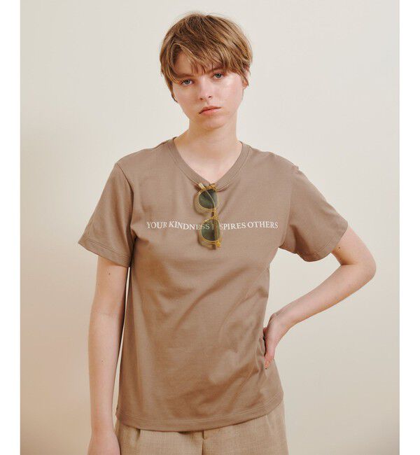 allureville「コンビフォントＴシャツ」|その他|モカ