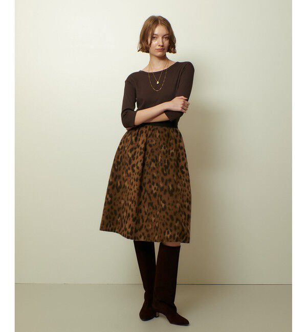 allureville「MILIORレオパードスカート」|スカート|