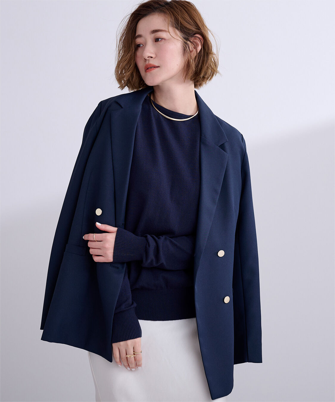 ur's「カシミヤタッチクルーネックニットトップス」|ニット・セーター|