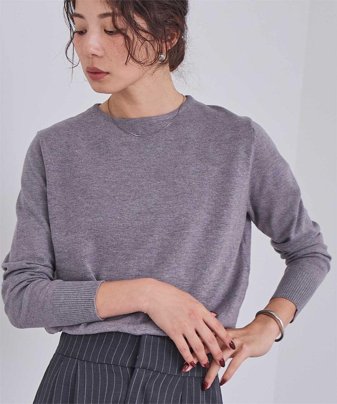 ur's「カシミヤタッチクルーネックニットトップス」|ニット・セーター|