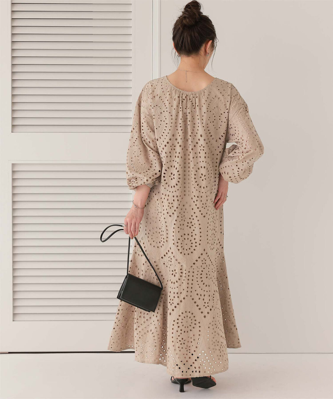 titivate「前後2way長袖コットンレースワンピース」|ワンピース|