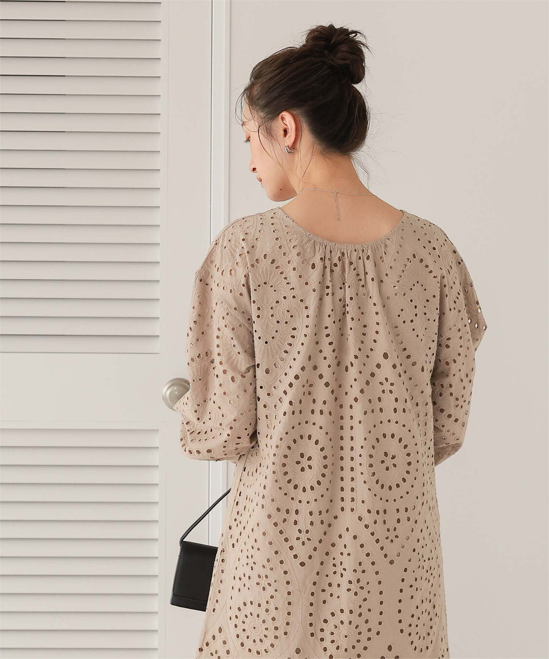 titivate「前後2way長袖コットンレースワンピース」|ワンピース|