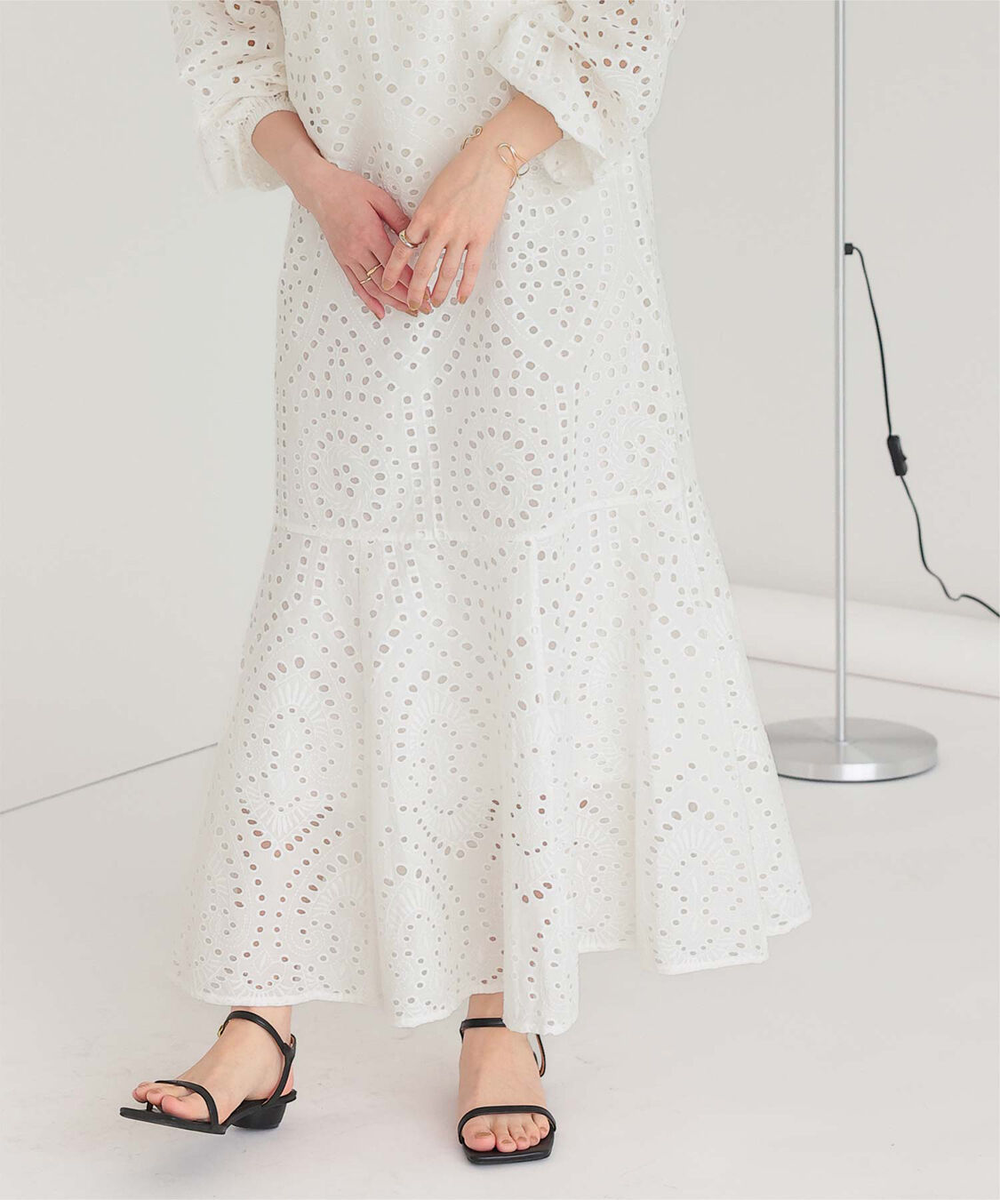 titivate「前後2way長袖コットンレースワンピース」|ワンピース|