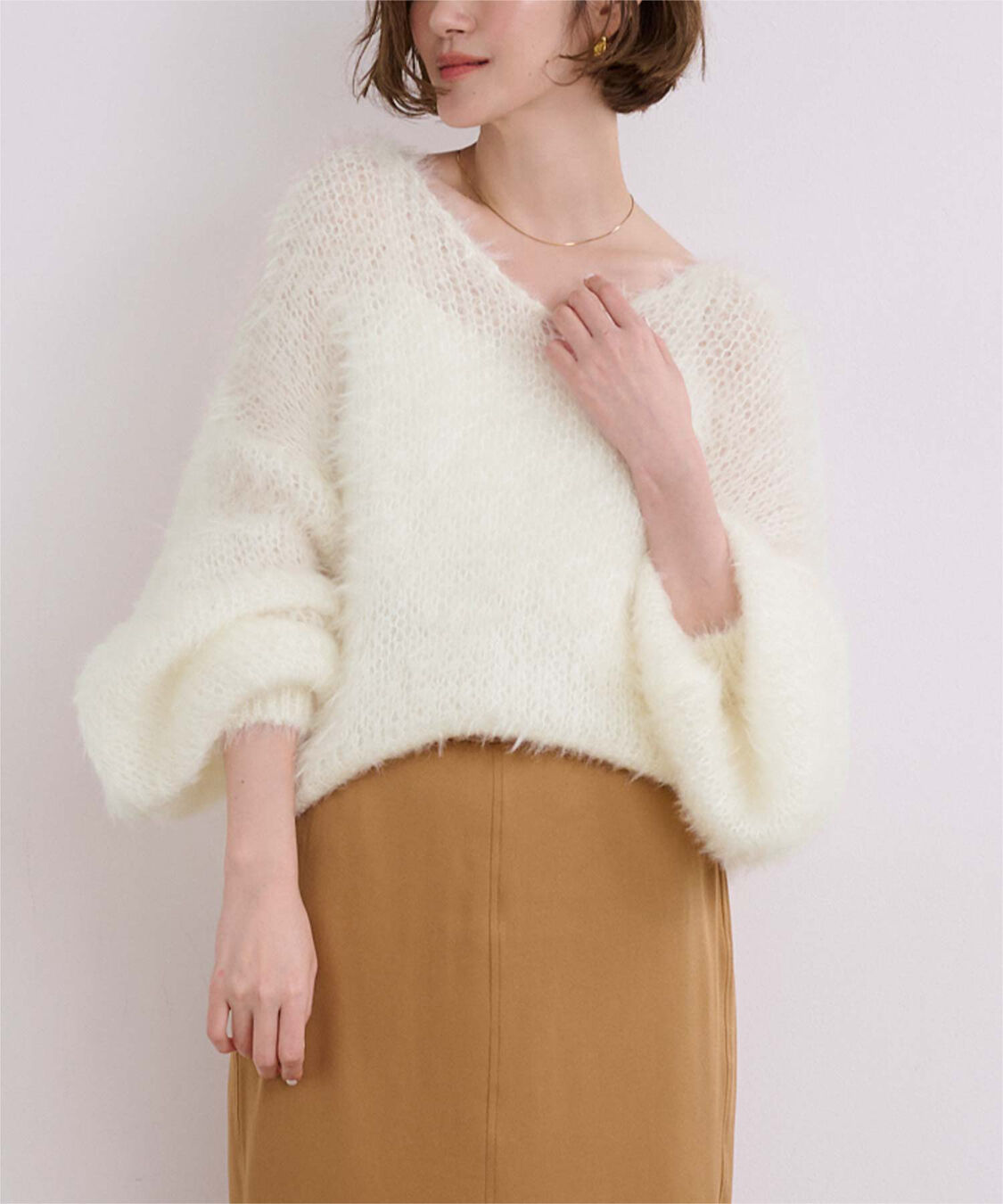 ur's「Vネックオーバーサイズシアーローゲージニット」|ニット・セーター|