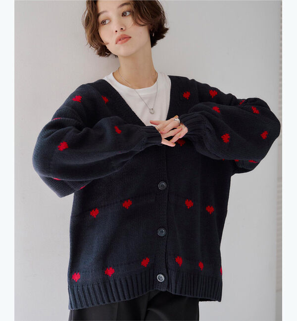 titivate「ハートニットカーディガン」|カーディガン|