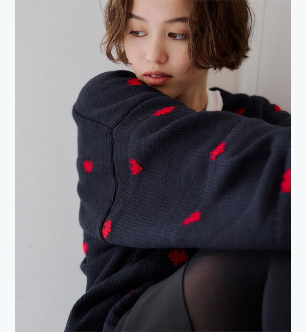 titivate「ハートニットカーディガン」|カーディガン|