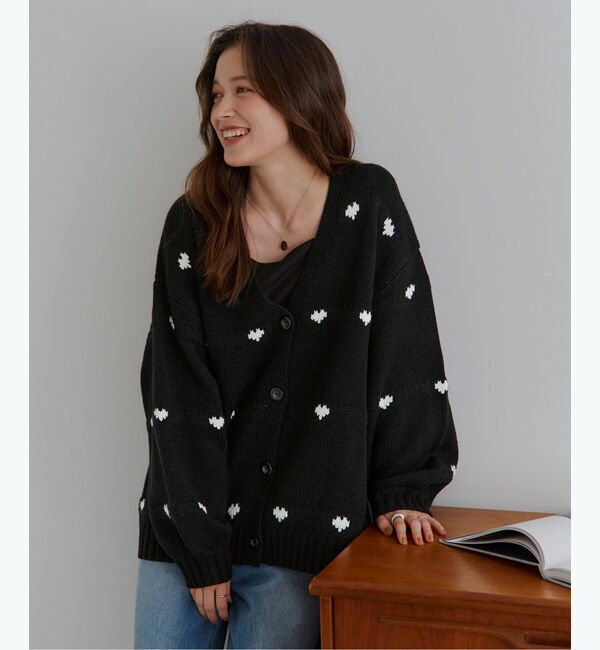 titivate「ハートニットカーディガン」|カーディガン|