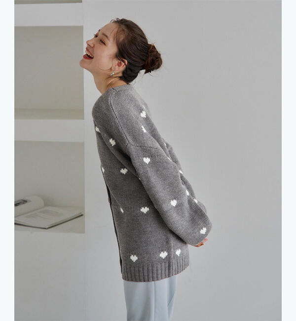 titivate「ハートニットカーディガン」|カーディガン|
