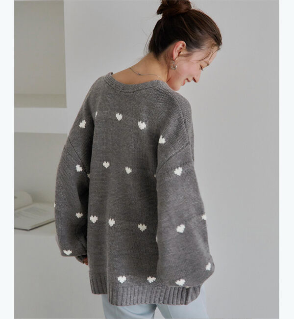 titivate「ハートニットカーディガン」|カーディガン|