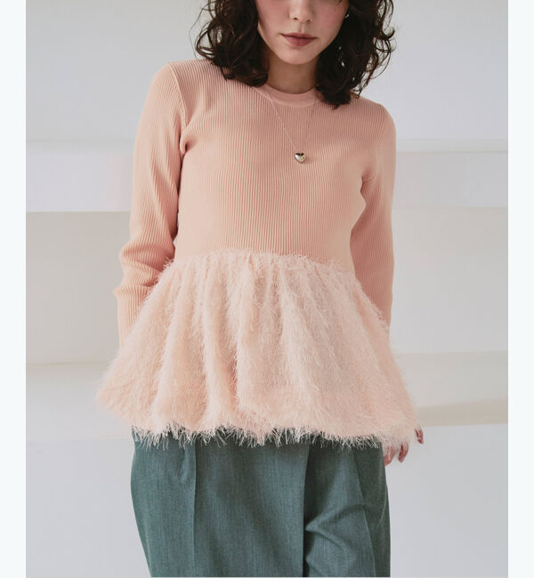 titivate「ドッキングペプラムニットトップス」|ニット・セーター|