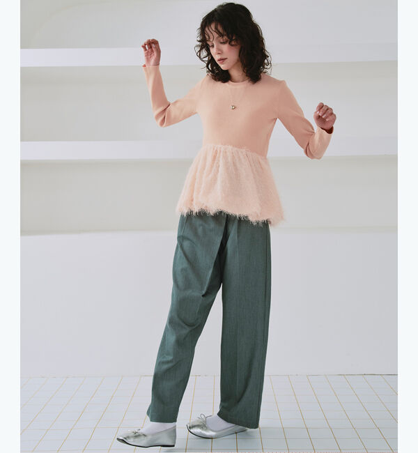 titivate「ドッキングペプラムニットトップス」|ニット・セーター|