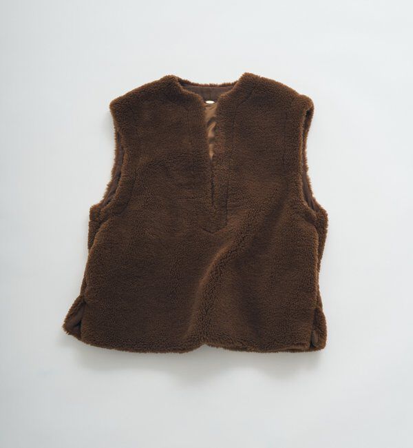  「リサイクルボアベスト」|ダウンベスト・ベスト|モカ