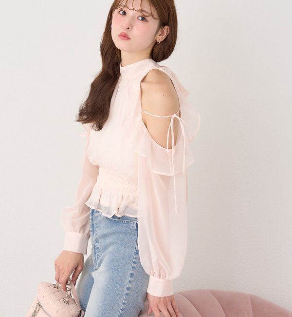  「バックリボンアメスリブラウス」|シャツ・ブラウス|