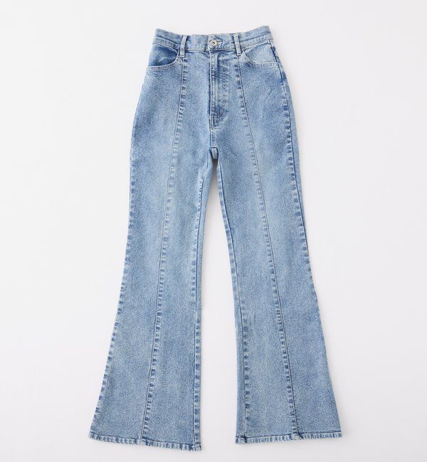  「後ろ刺繍美脚ストレッチフレアデニム」|その他|
