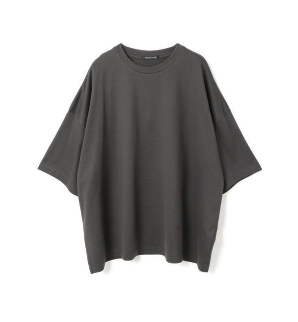 mizuiro ind「mizuiro ind クルーネックワイドチュニック」|ワンピース|ダークグレー