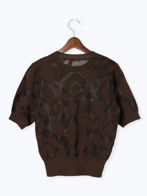 Te chichi「シアージャガードハーフスリーブニット」|ニット・セーター|