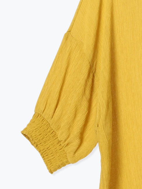 Lugnoncure「楊柳袖シャーリングブラウス」|シャツ・ブラウス|