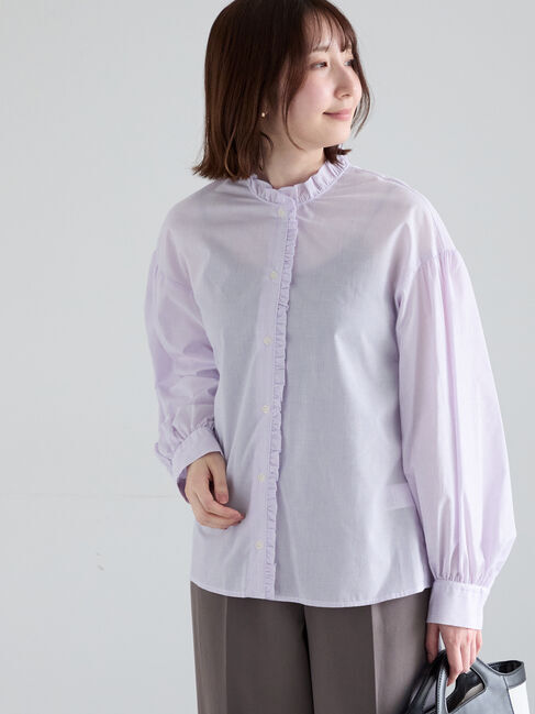 Te chichi「パターンアソートスタンドフリルブラウス」|シャツ・ブラウス|ラベンダー
