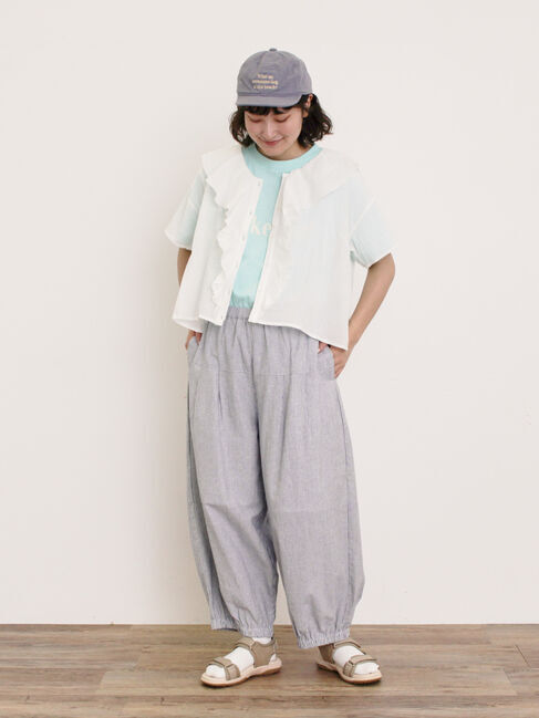 Samansa Mos2「フリルカラーブラウス」|シャツ・ブラウス|