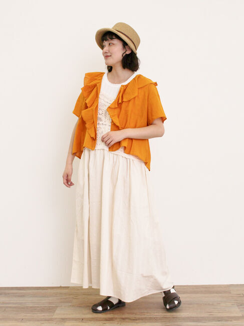Samansa Mos2「フリルカラーブラウス」|シャツ・ブラウス|