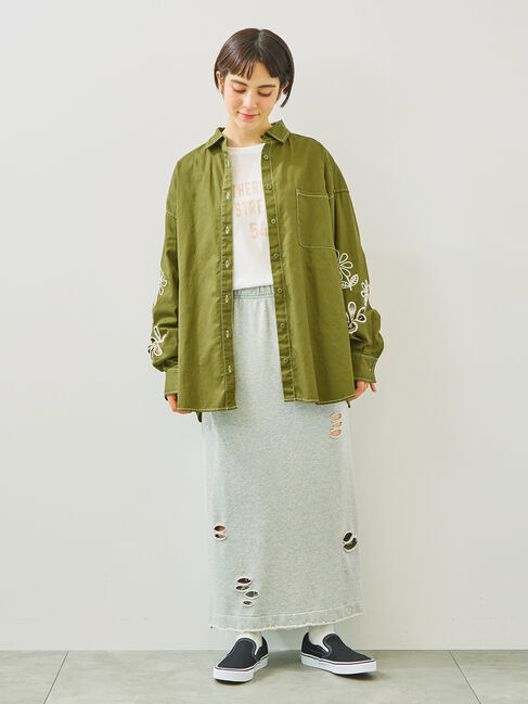 SM2「裏毛ダメージ加工ナロースカート」|スカート|