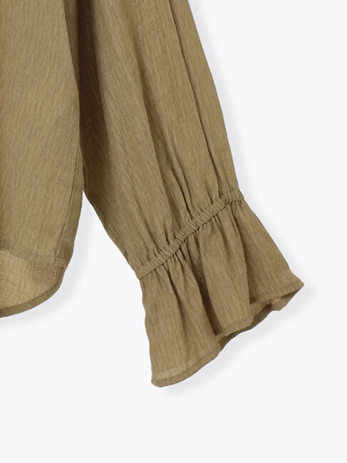 Samansa Mos2 blue「ラッフルカラーブラウス」|シャツ・ブラウス|