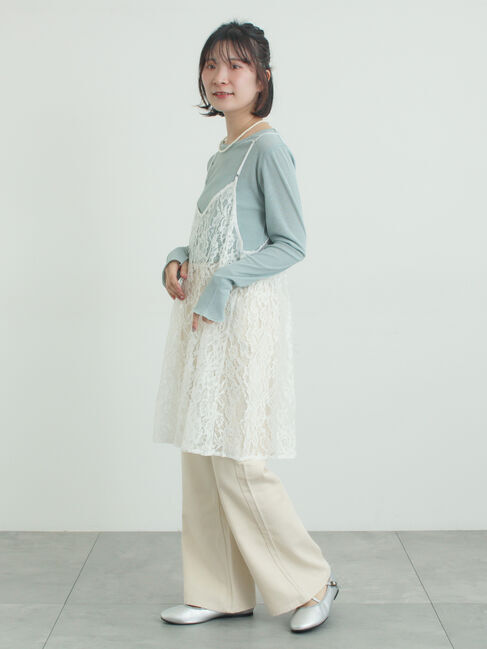 Samansa Mos2「前後2WAYレースキャミソール」|シャツ・ブラウス|