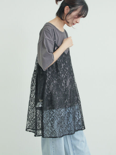 Samansa Mos2「前後2WAYレースキャミソール」|シャツ・ブラウス|