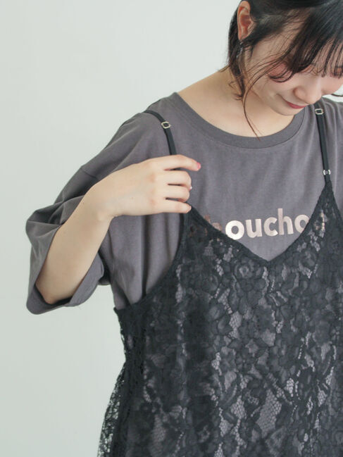 Samansa Mos2「前後2WAYレースキャミソール」|シャツ・ブラウス|