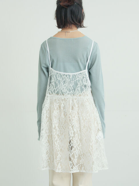 Samansa Mos2「前後2WAYレースキャミソール」|シャツ・ブラウス|