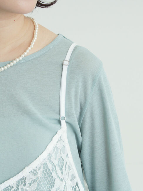 Samansa Mos2「前後2WAYレースキャミソール」|シャツ・ブラウス|