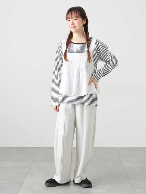 Samansa Mos2「ピンタックレースビスチェ」|シャツ・ブラウス|