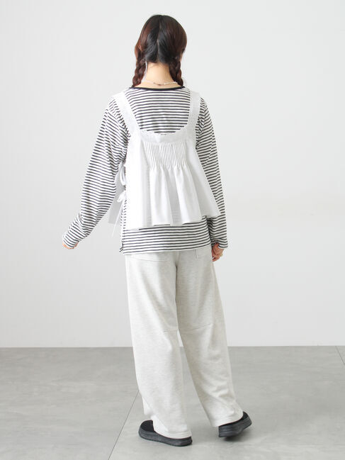 Samansa Mos2「ピンタックレースビスチェ」|シャツ・ブラウス|