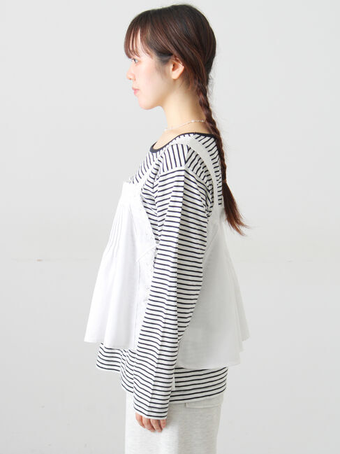 Samansa Mos2「ピンタックレースビスチェ」|シャツ・ブラウス|