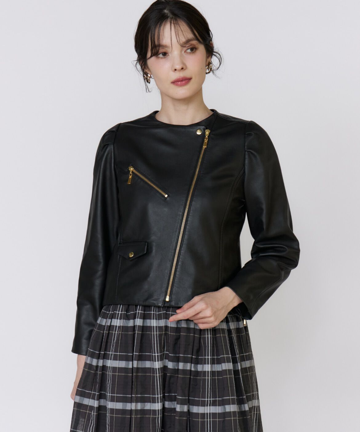 Maglie le cassetto「《M Maglie le cassetto》ｽﾊﾟﾆｯｼｭﾗﾑﾚｻﾞｰﾌﾞﾙｿﾞﾝ《美人百花9 」|ライダースジャケット|