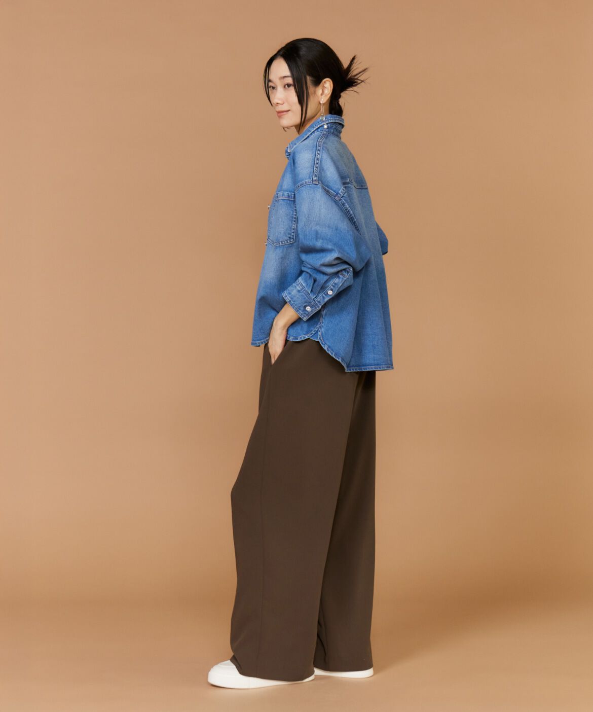 INED「《INED別注》スーパービッグ・シャツAlmond《Healthy DENIM》」|シャツ・ブラウス|