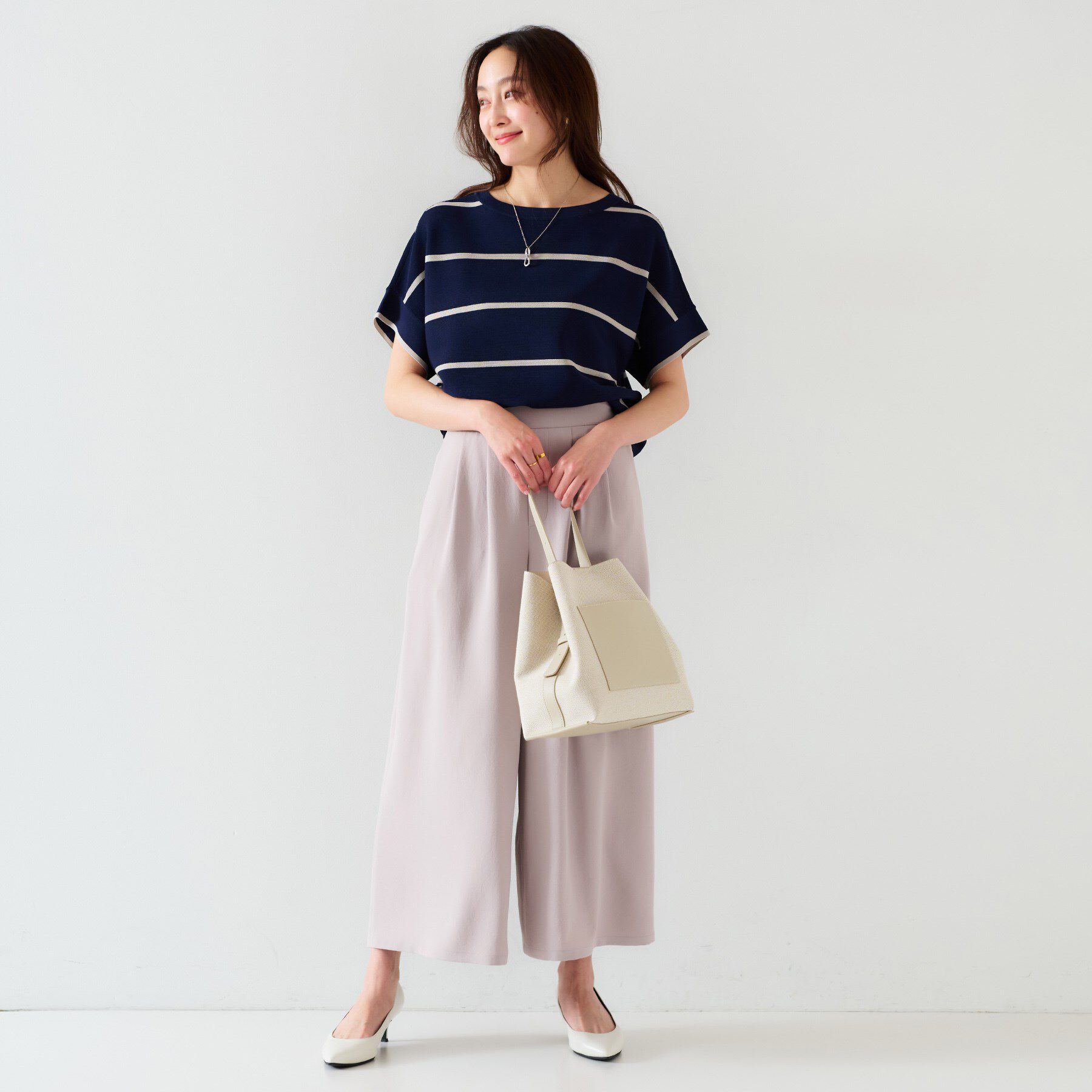 UNTITLED「【12色展開/体型カバー/2way】バウンドスリーブニット」|ニット・セーター|