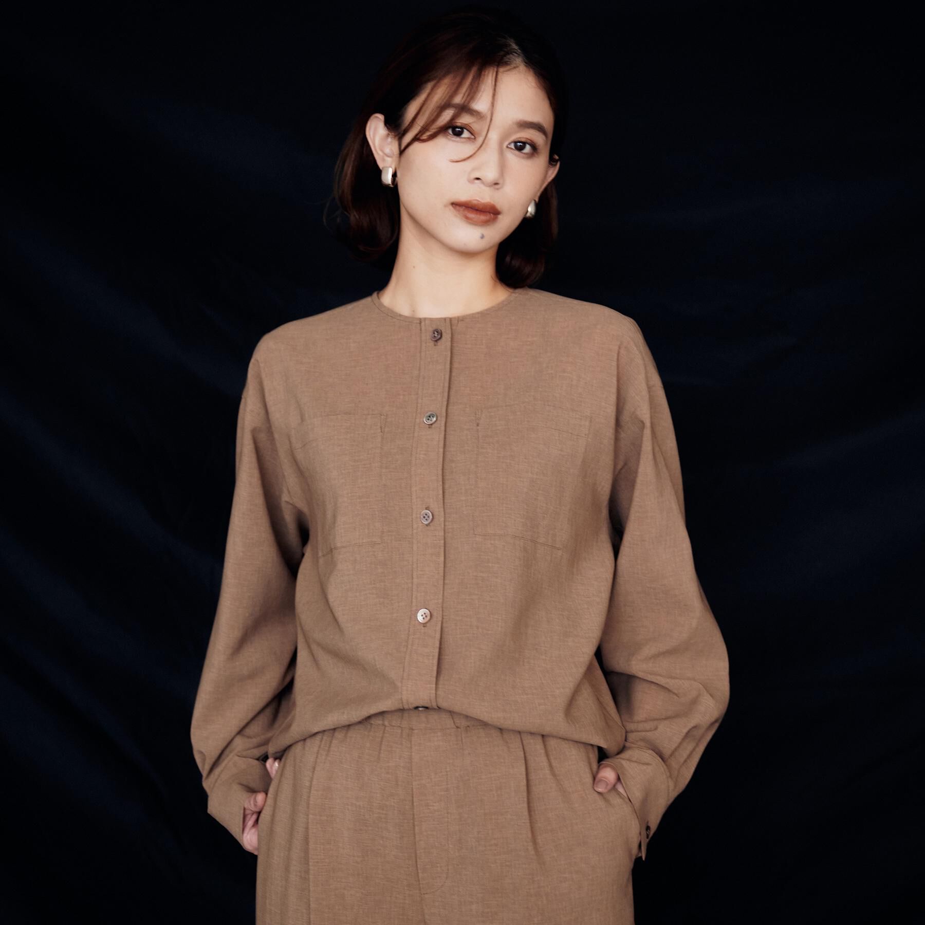 UNTITLED「【秋も着られる/セットアップ可】リラククールシャツ」|シャツ・ブラウス|モカブラウン(042