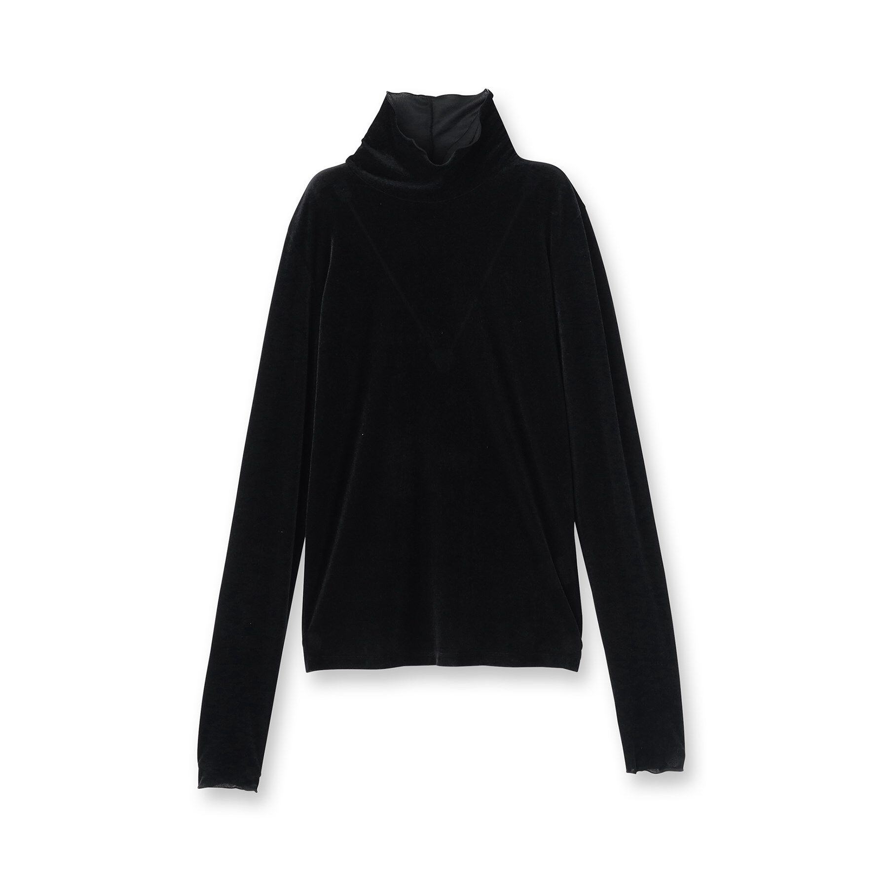UNTITLED「【ハイネック/レイヤード/重ね着におすすめ】トリコットベロア シアーインナー」|Tシャツ・カットソー|