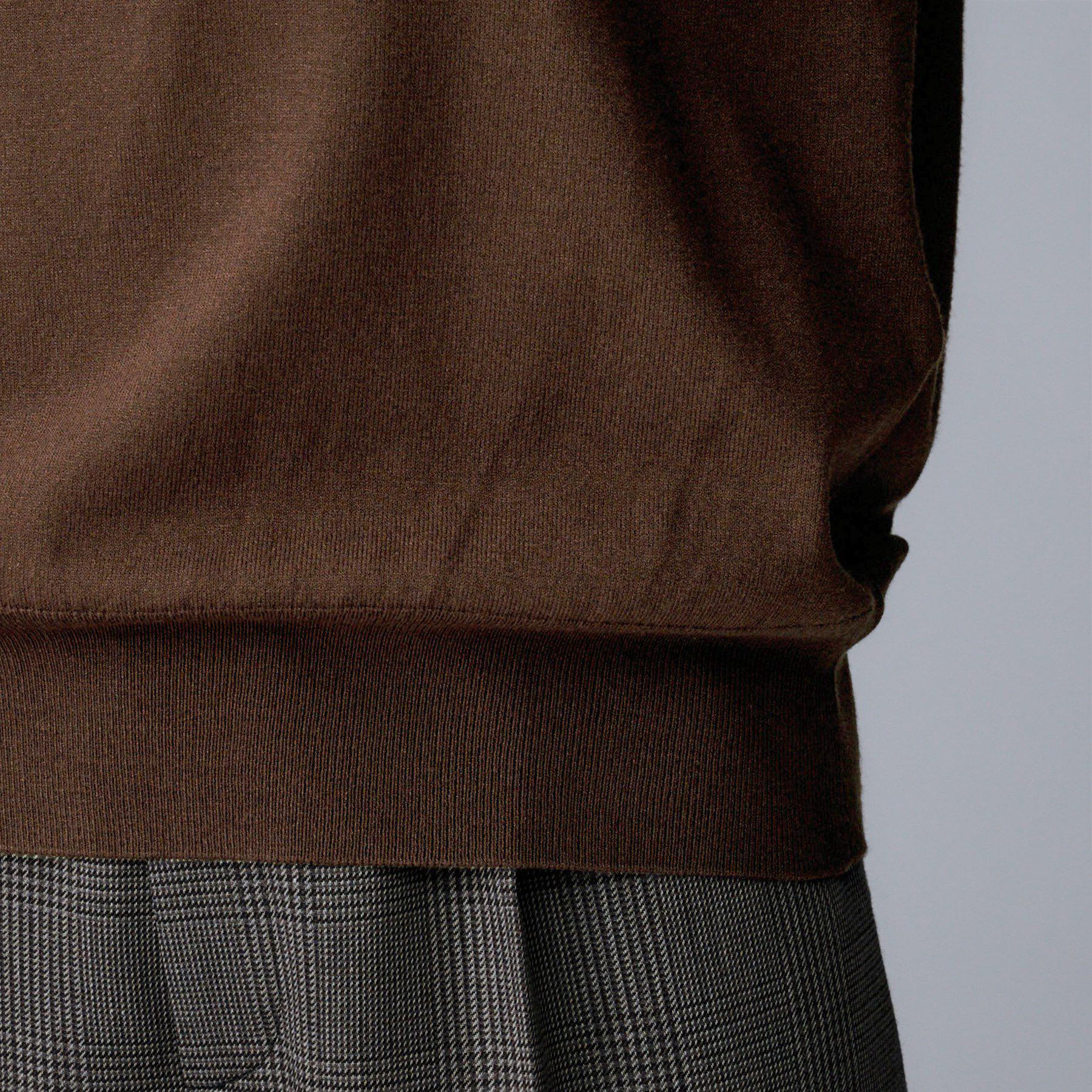 UNTITLED「【フリル取り外し可/きれいめエレガント】フリルシャツレイヤード風ニット」|ニット・セーター|