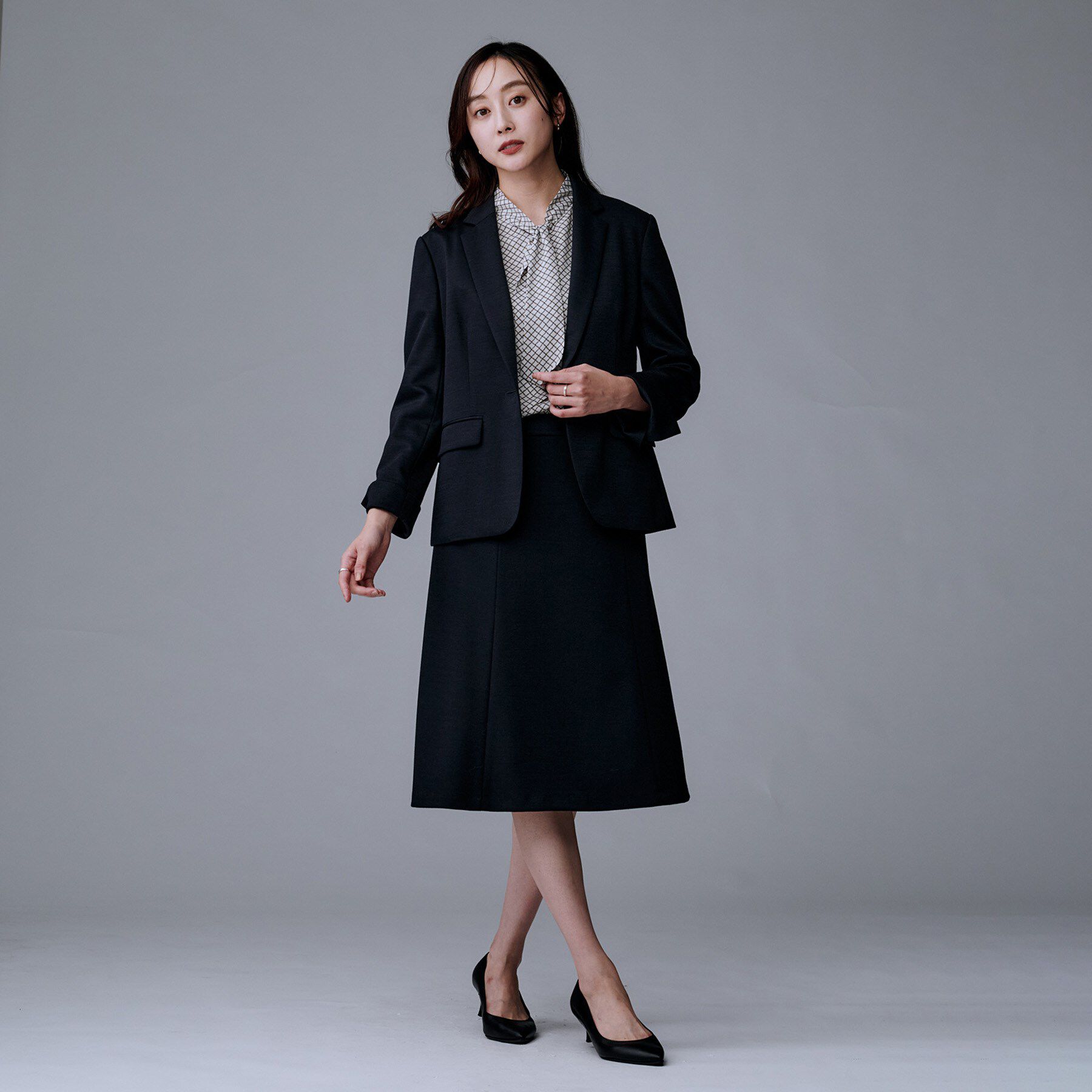 UNTITLED「【洗えるスーツ/ストレッチ】ウール混ジャージ マーメイドスカート」|スカート|