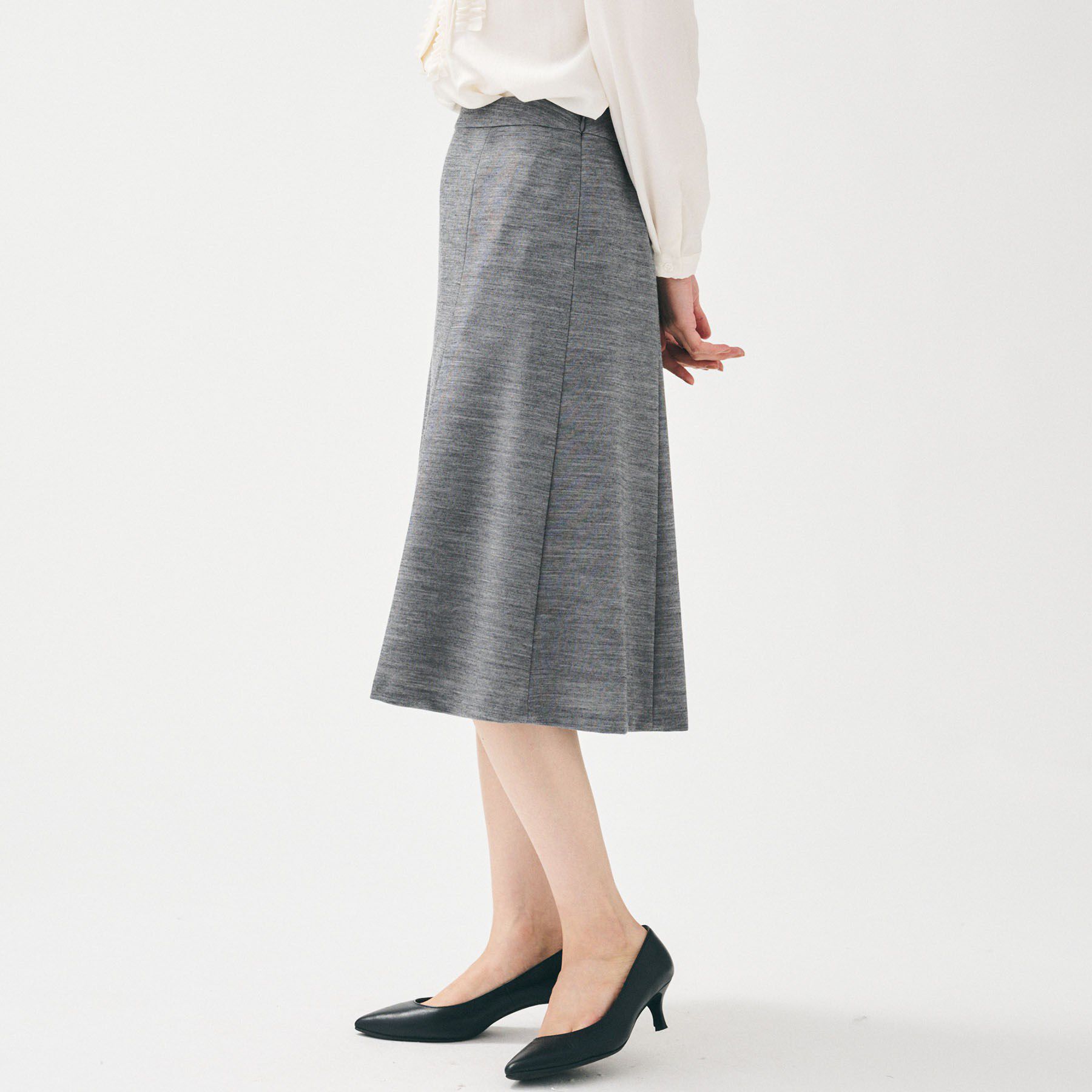 UNTITLED「【洗えるスーツ/ストレッチ】ウール混ジャージ マーメイドスカート」|スカート|