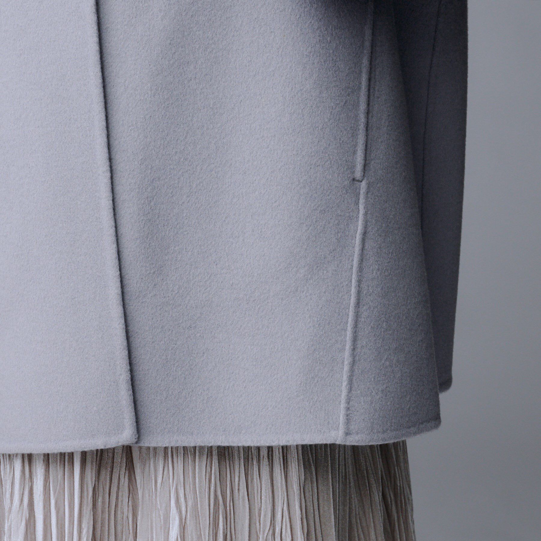 UNTITLED「【ミディ丈/軽やか】セミラグランリバー コート」|ノーカラーコート|