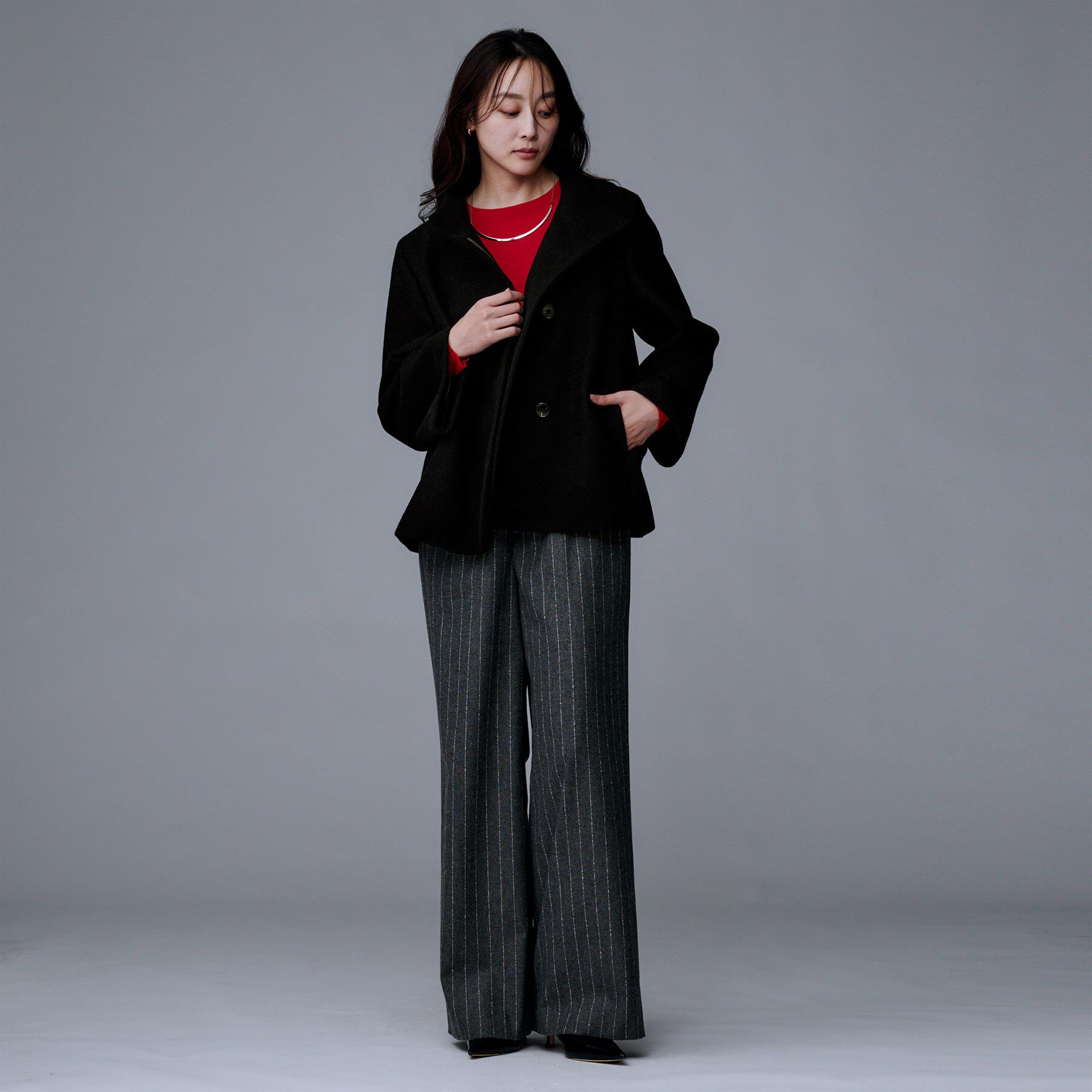 UNTITLED「【着回しが効く／オンオフアウター】ウールショートコート」|その他|