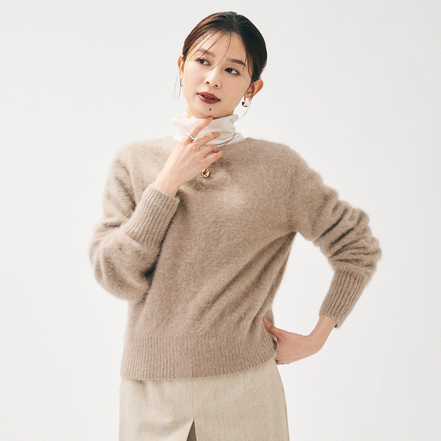 UNTITLED「【ふわふわニット/前後2WAY】フォックスカシミヤカーディガン」|カーディガン|