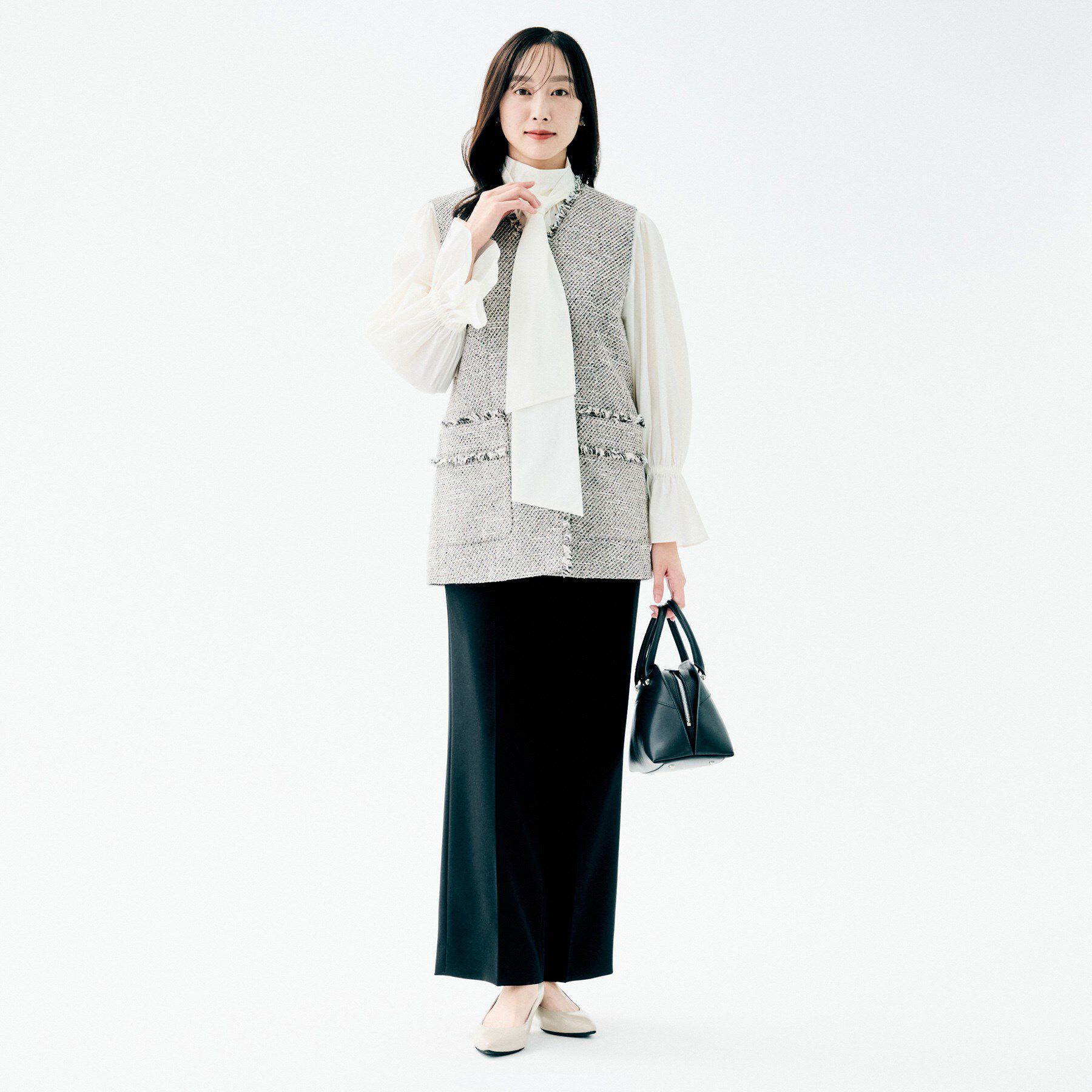 UNTITLED「【オンオフ使える】スラブツイード ジレ」|ベスト・ジレ|