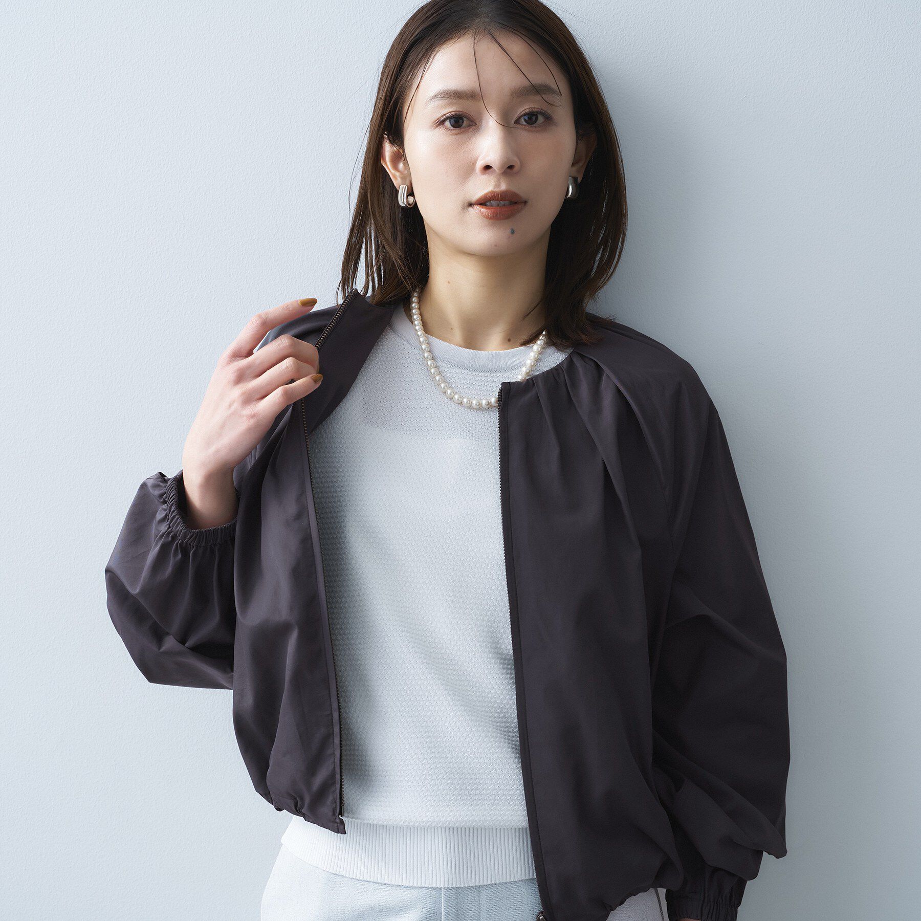 UNTITLED「【セットアップ可/はっ水】シャイニータイプライターブルゾン」|ブルゾン・スタジャン|スミクロ(018)