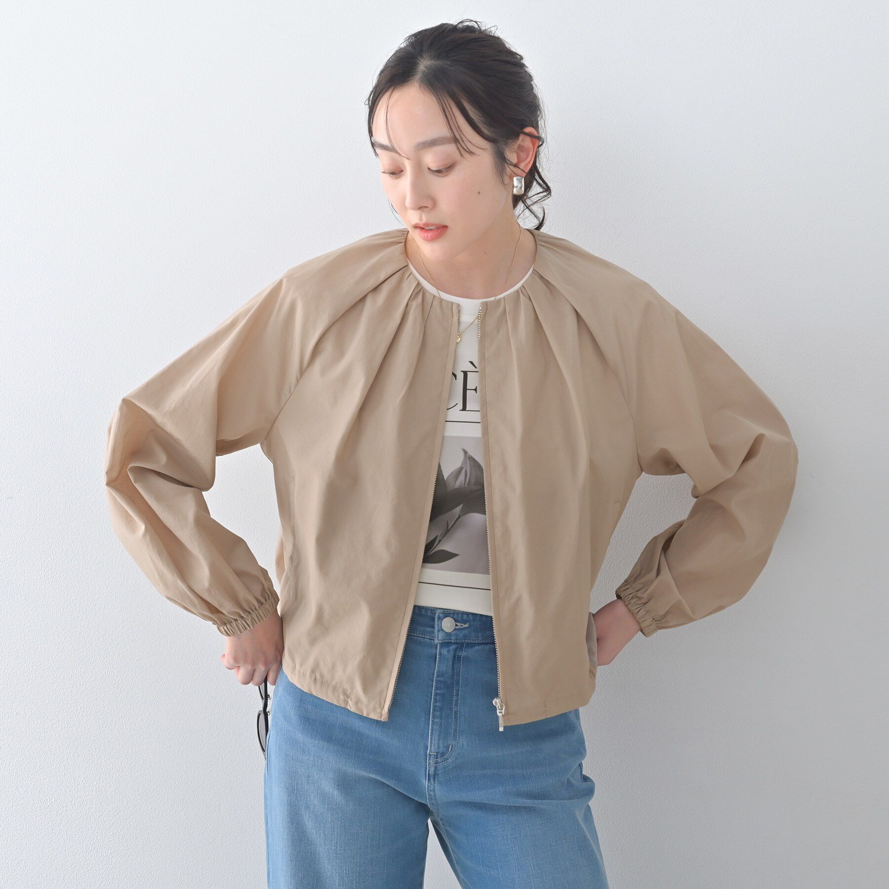 UNTITLED「【セットアップ可/はっ水】シャイニータイプライターブルゾン」|ブルゾン・スタジャン|